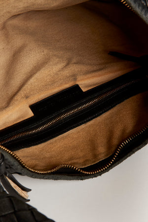 Vintage Bottega Veneta Black Intrecciato Shoulder Bag