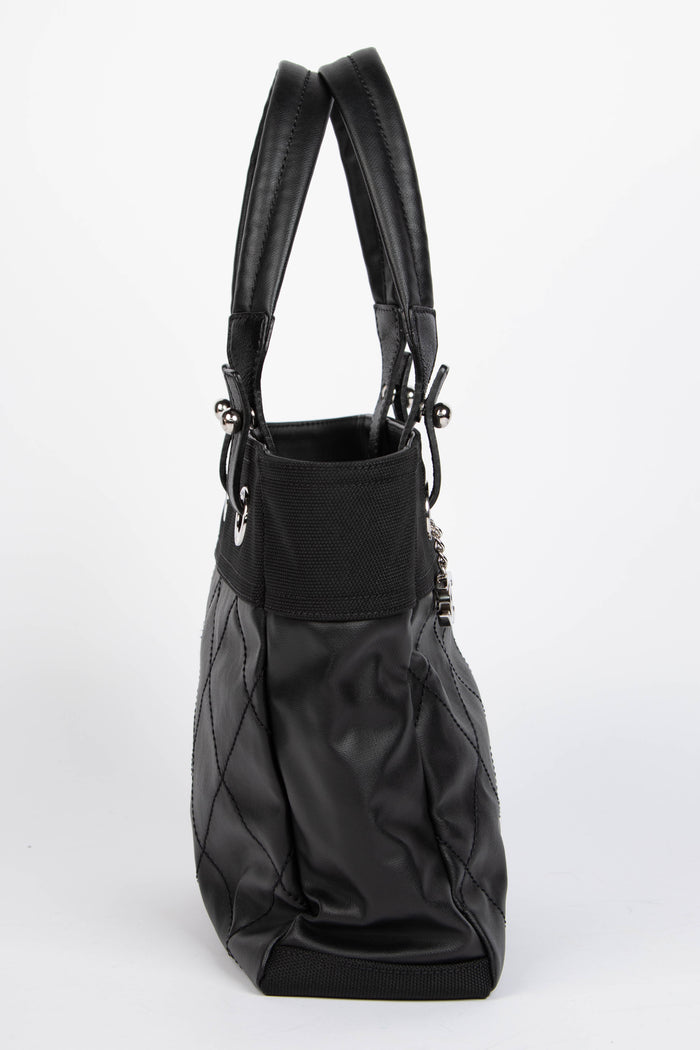 2010s Chanel Black Paris Biarritz Small Tote Bag