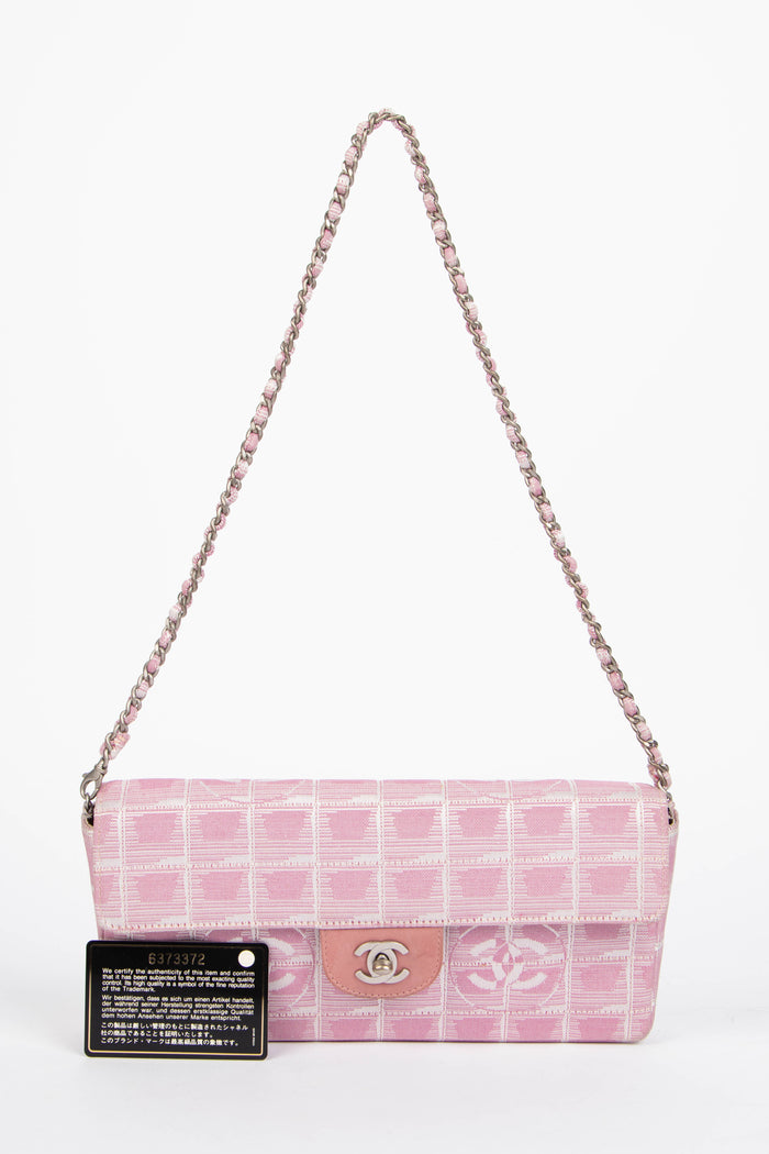2000s Chanel Pink Travel Line East West Shoulder Bag
