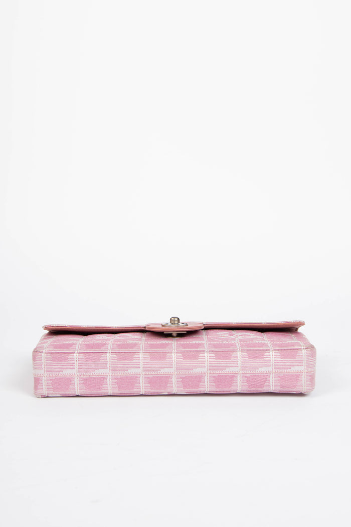 2000s Chanel Pink Travel Line East West Shoulder Bag