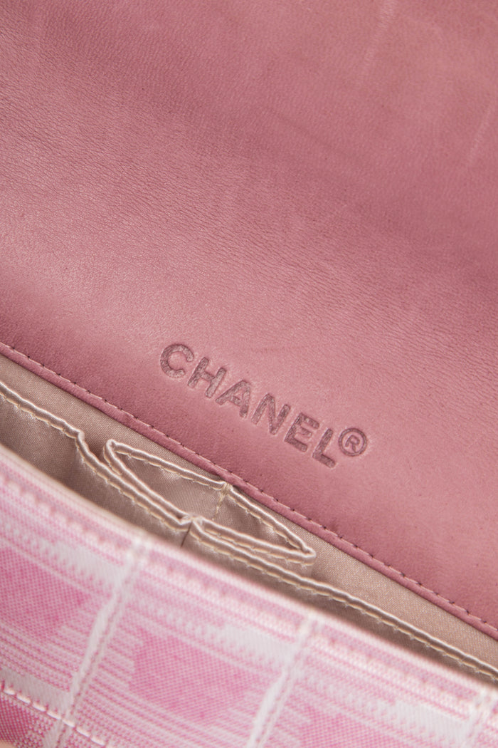 2000s Chanel Pink Travel Line East West Shoulder Bag