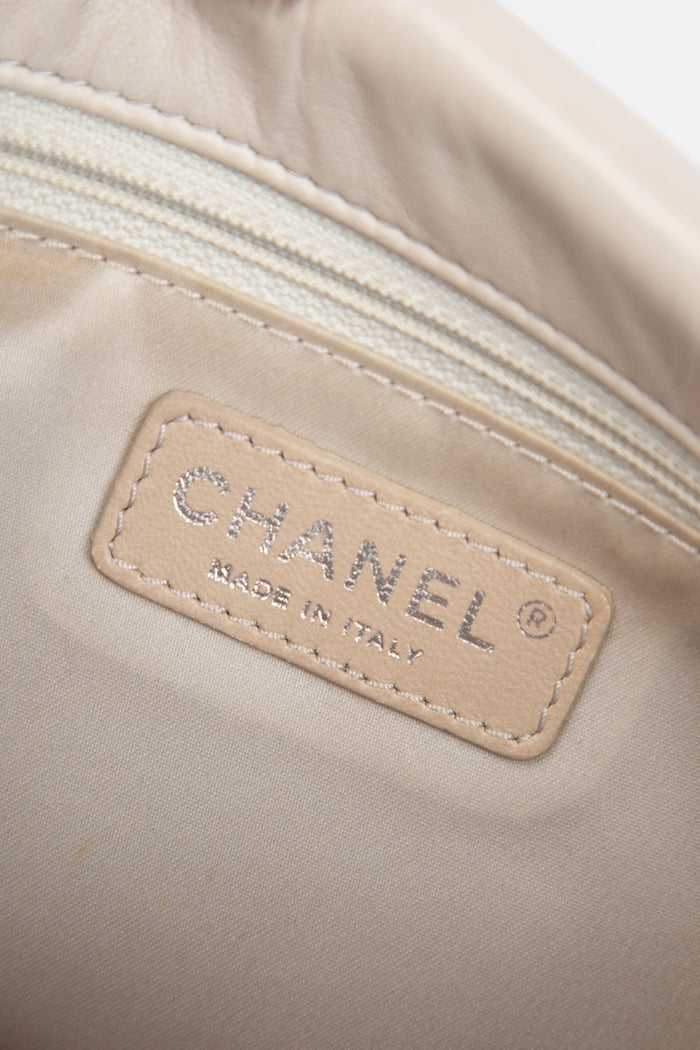 2010s Chanel Silver Sequin Single Flap Shoulder Bag