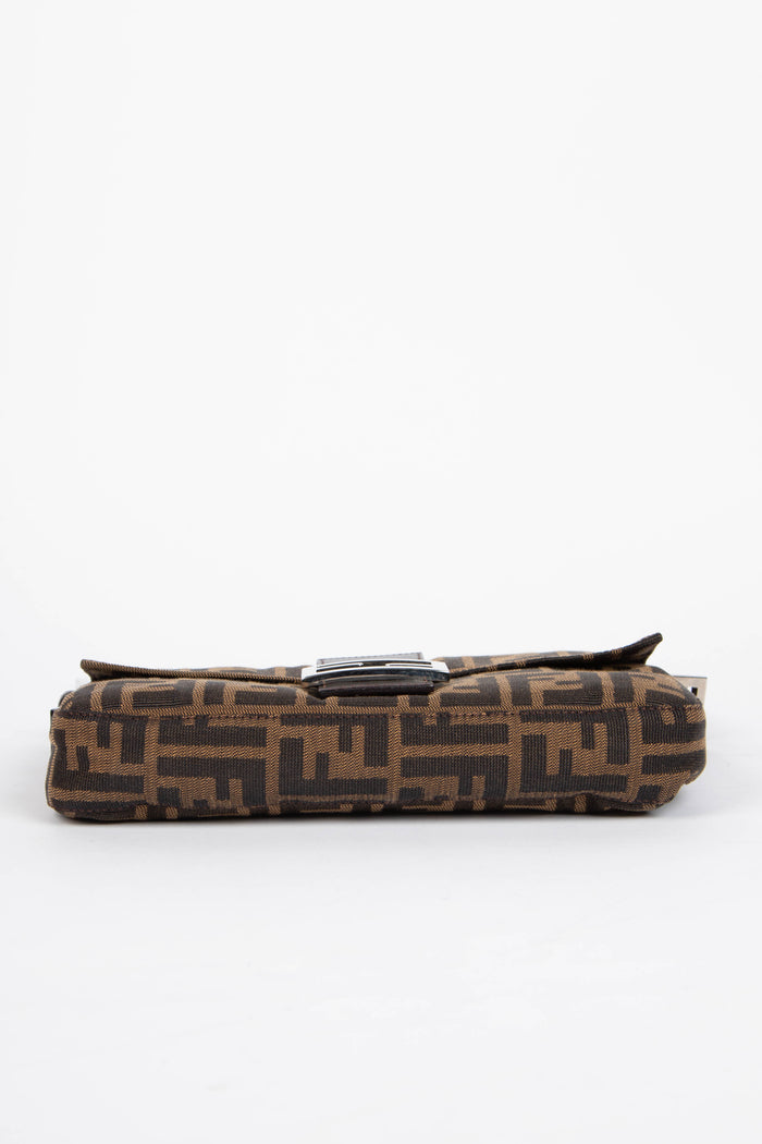 90s Fendi Zucca Monogram Baguette Shoulder Bag