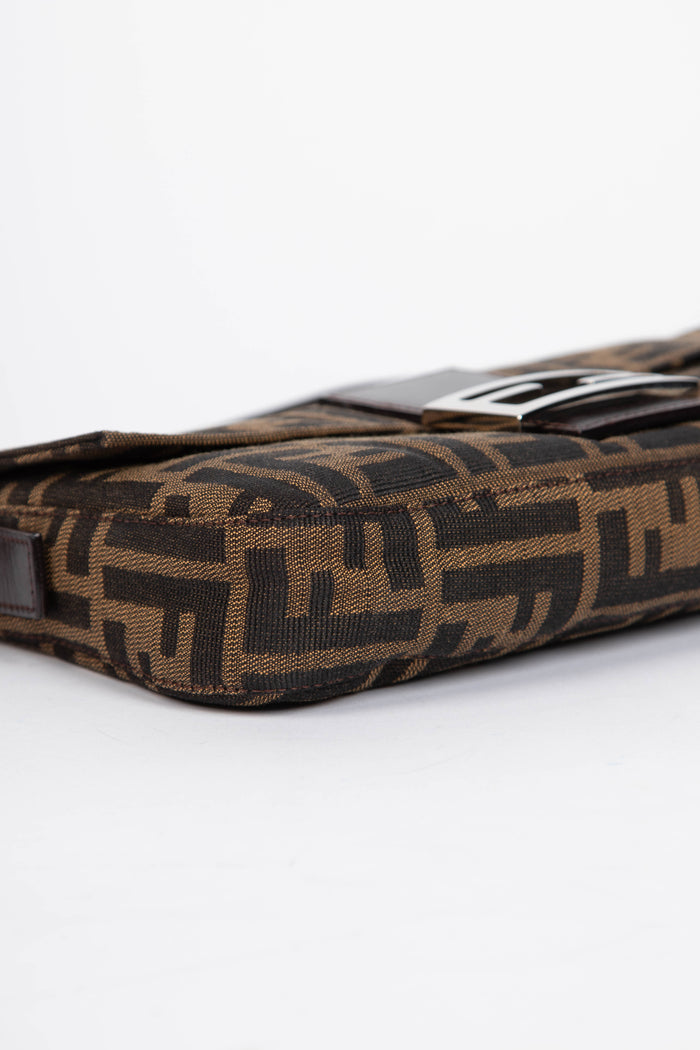 90s Fendi Zucca Monogram Baguette Shoulder Bag