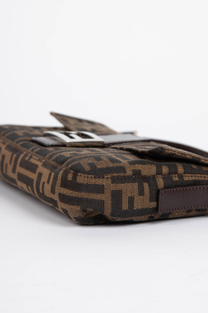 90s Fendi Zucca Monogram Baguette Shoulder Bag