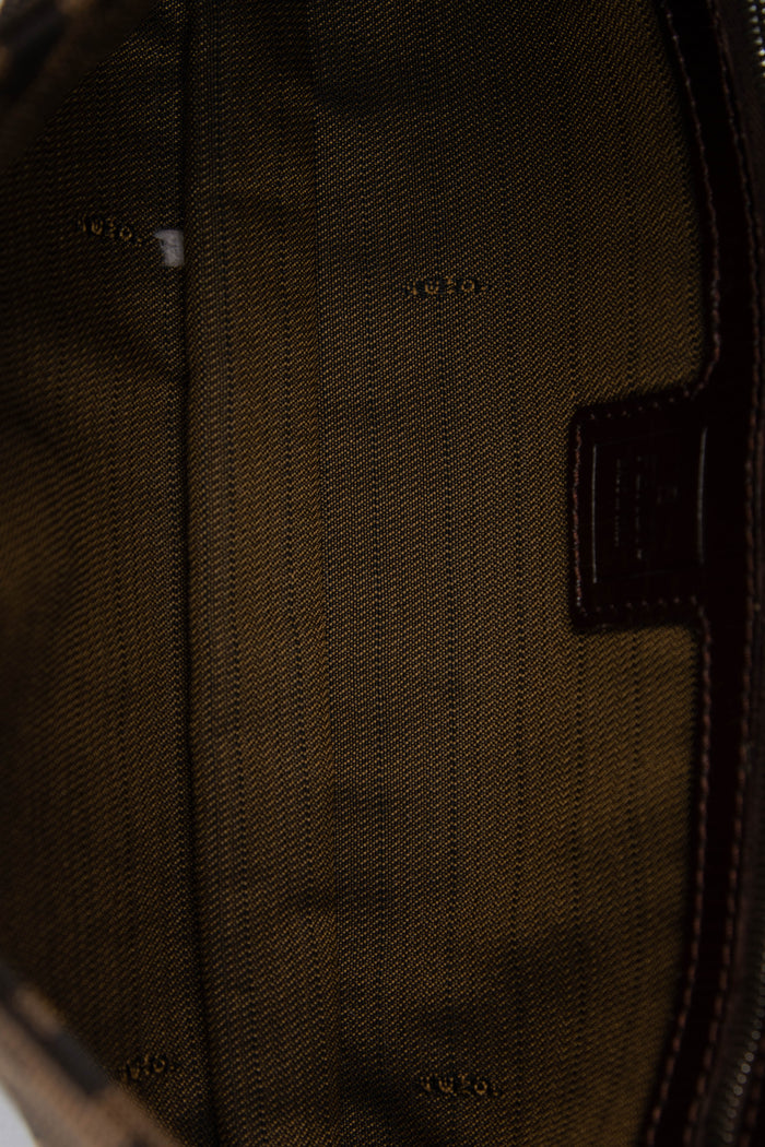 90s Fendi Zucca Monogram Baguette Shoulder Bag