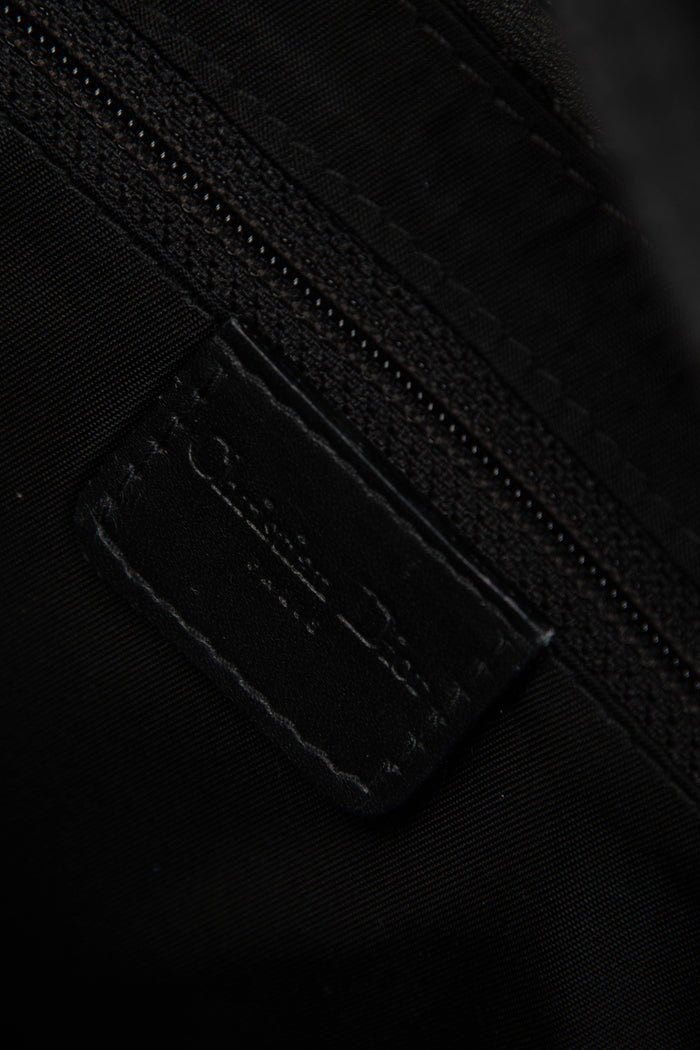 2000s Christian Dior Black Monogram Columbus Shoulder Bag