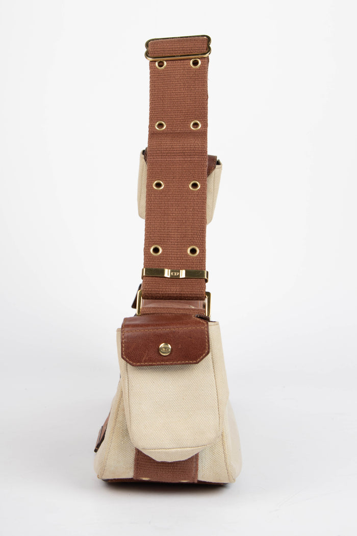 RARE Christian Dior Canvas Columbus Shoulder Bag