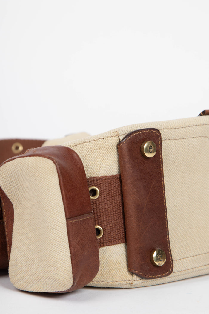 RARE Christian Dior Canvas Columbus Shoulder Bag