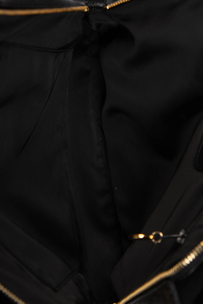 90s Chanel Black Caviar Leather Small Tote Bag