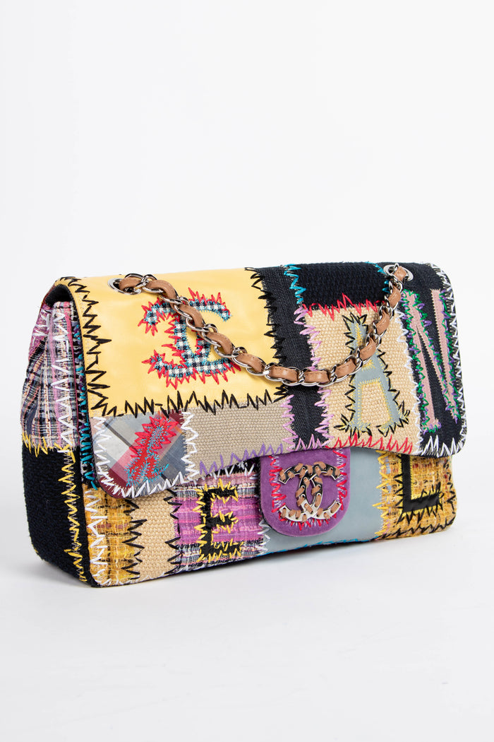 RARE 2000s Chanel Patchwork Jumbo Single Flap Shoulder Bag