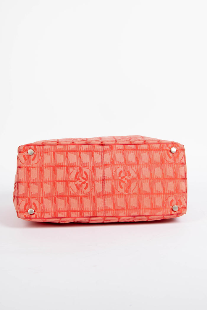 2000s Chanel Red Travel Line Tote Bag