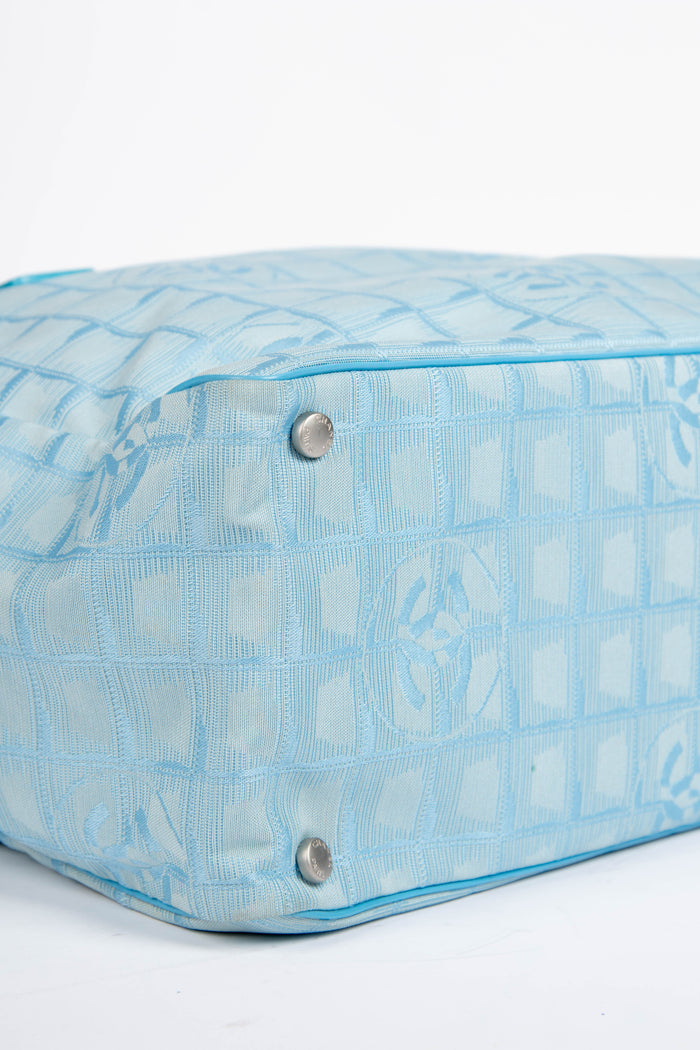 2000s Chanel Blue Travel Line Tote Bag