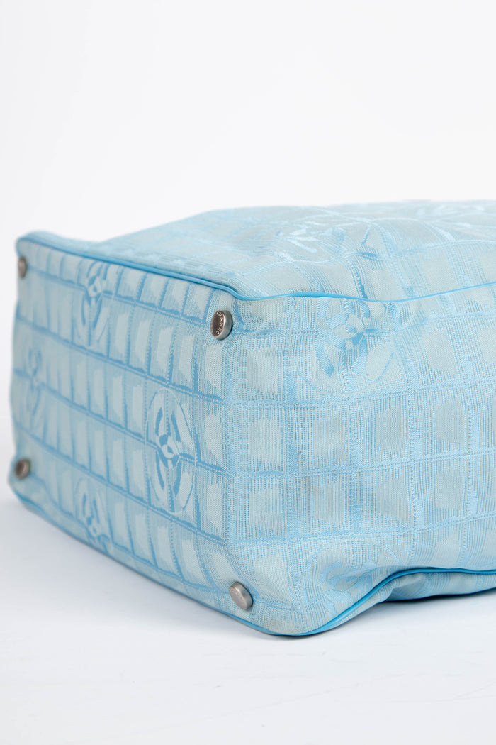 2000s Chanel Blue Travel Line Tote Bag