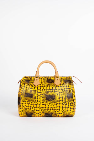 RARE Louis Vuitton x Yayoi Kusama Yellow Infinity Dot Speedy 30cm