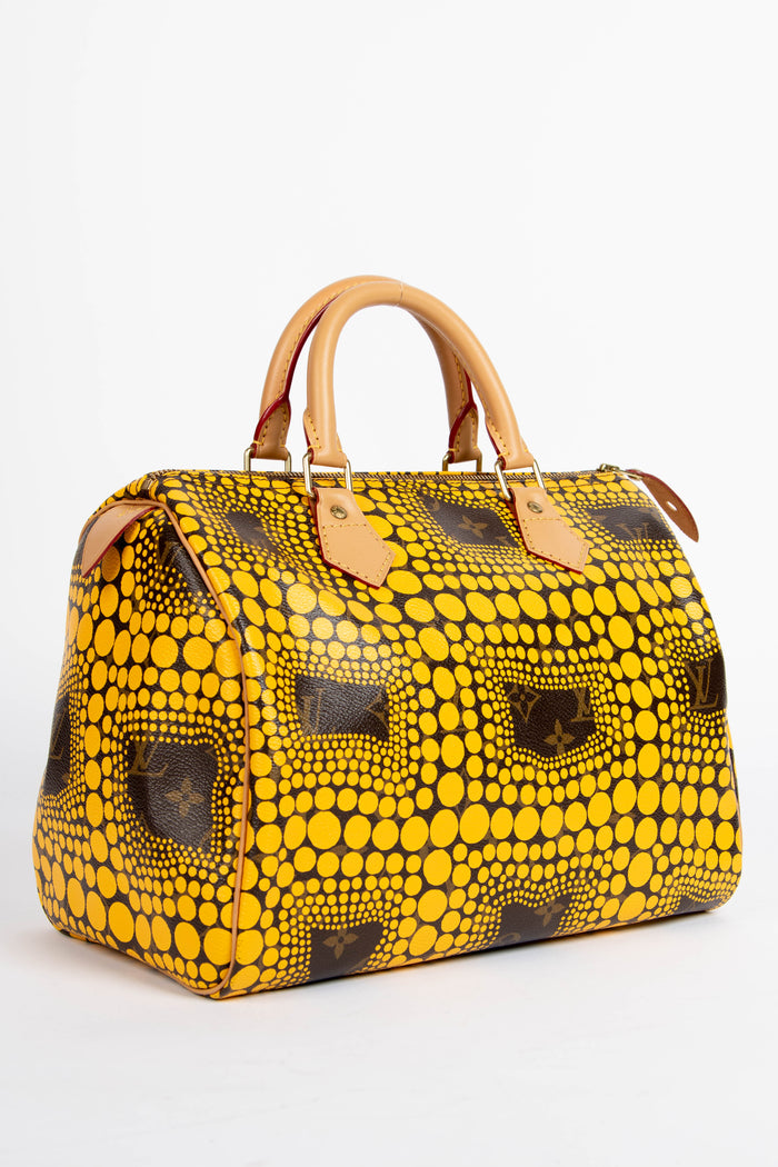 RARE Louis Vuitton x Yayoi Kusama Yellow Infinity Dot Speedy 30cm