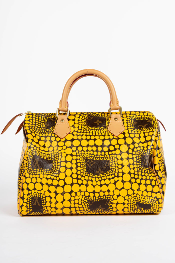 RARE Louis Vuitton x Yayoi Kusama Yellow Infinity Dot Speedy 30cm