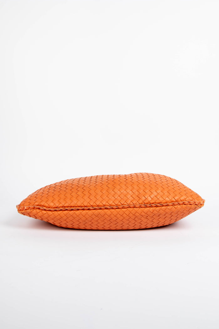 Vintage Bottega Veneta Orange Intrecciato Shoulder Bag