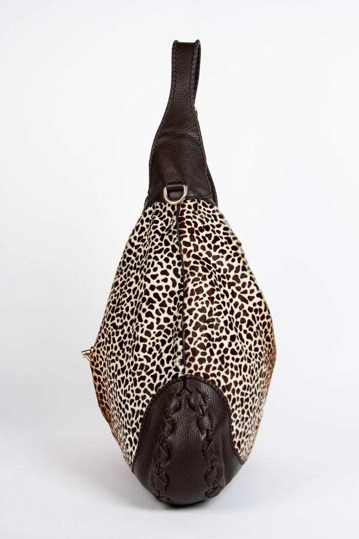 2000s Gucci Leopard Print Pony Hair Crossbody Jackie Bag