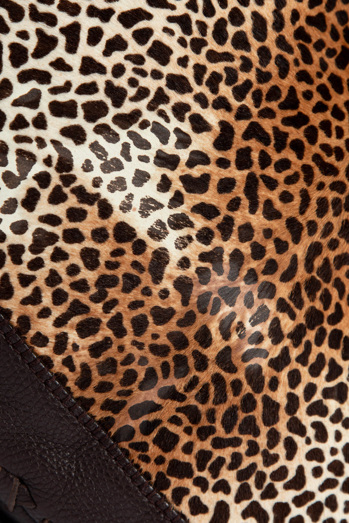 2000s Gucci Leopard Print Pony Hair Crossbody Jackie Bag