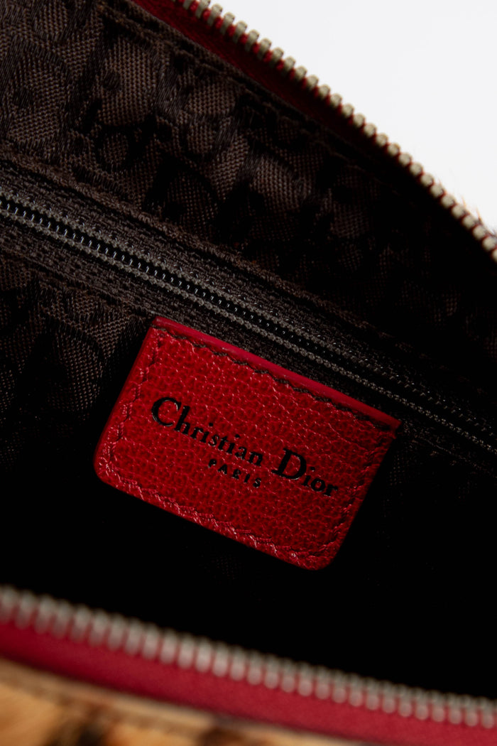 RARE Christian Dior Leopard Pony Hair Diva Small Shoulder Bag