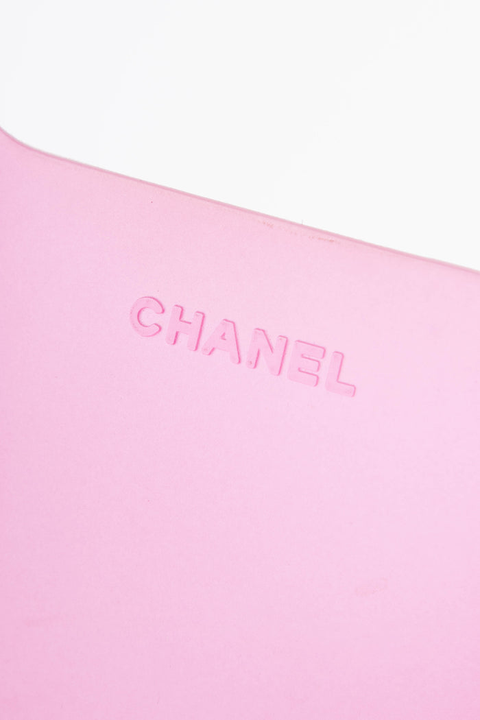 Vintage Chanel Pink Jelly Rubber Small Tote Bag
