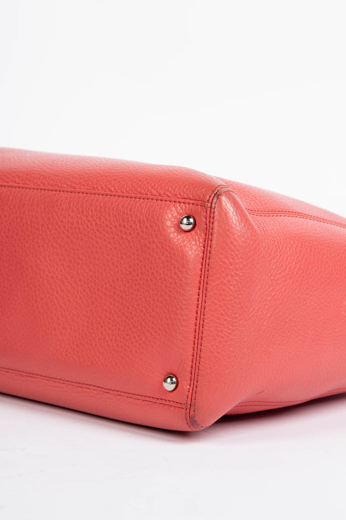 2010s Chanel Red Leather Cerf Executive Shopper Tote Bag