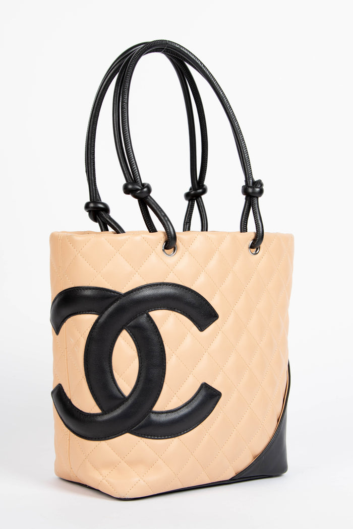 2000s Chanel Beige Rue Cambon Bucket Bag