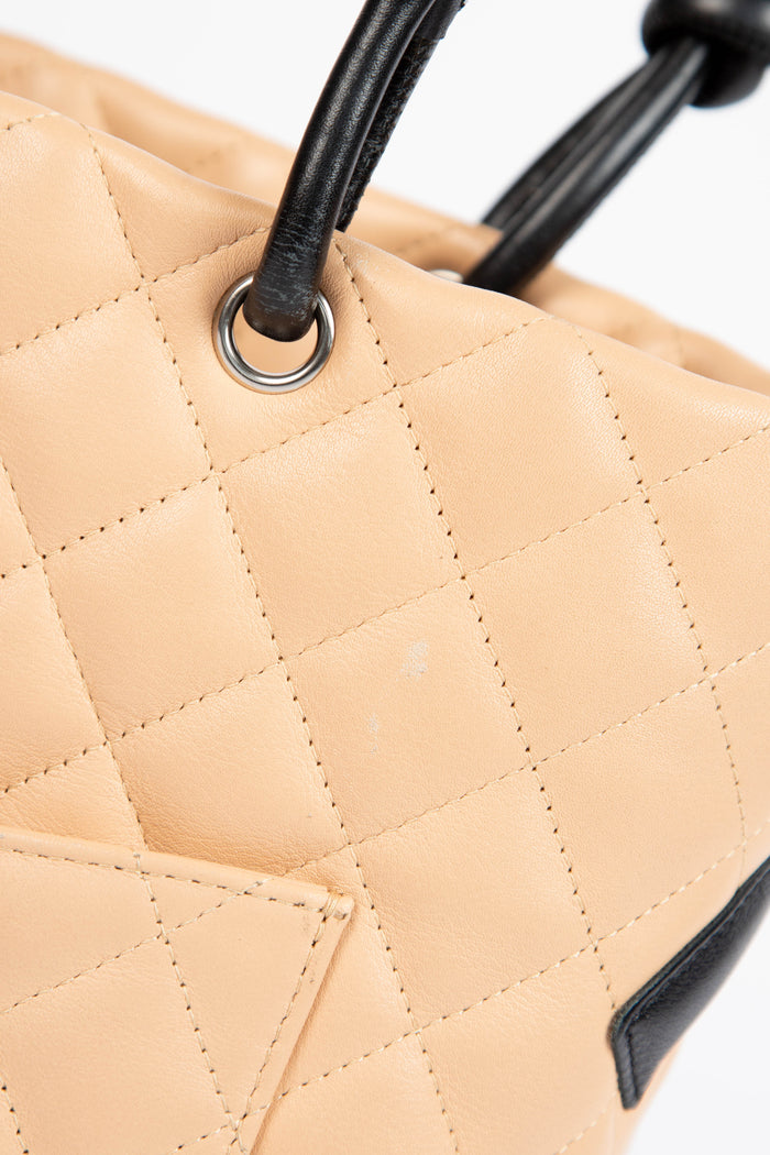2000s Chanel Beige Rue Cambon Bucket Bag