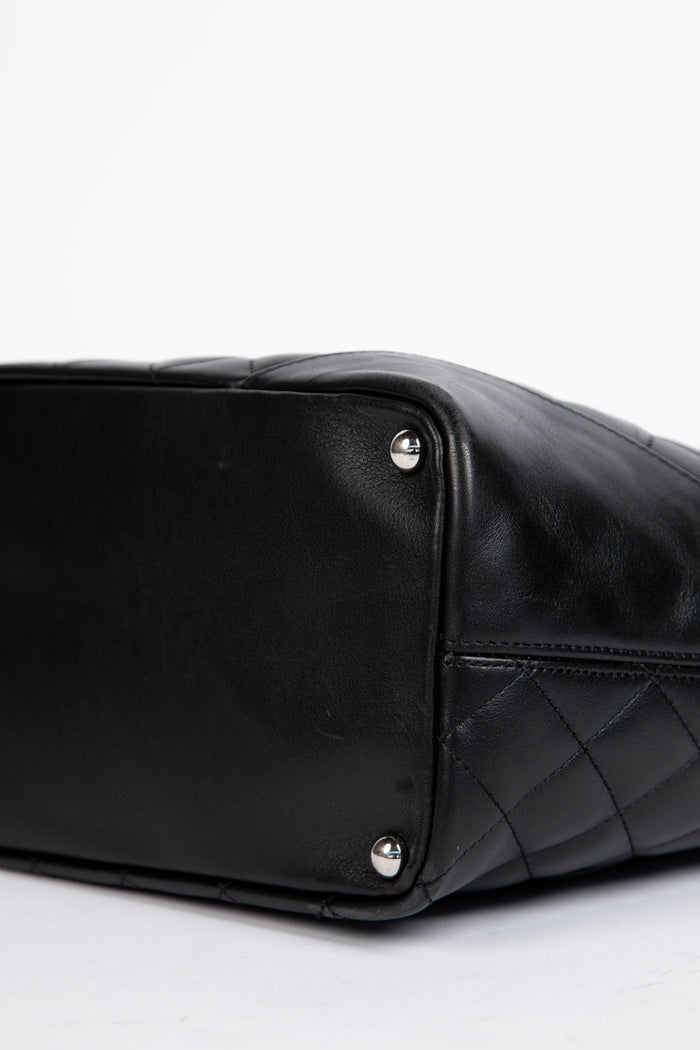 2000s Chanel Black Rue Cambon Bucket Bag