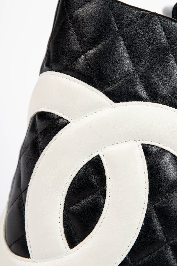 2000s Chanel Black Rue Cambon Bucket Bag