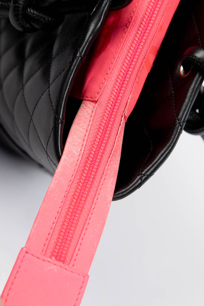 2000s Chanel Black Rue Cambon Bucket Bag