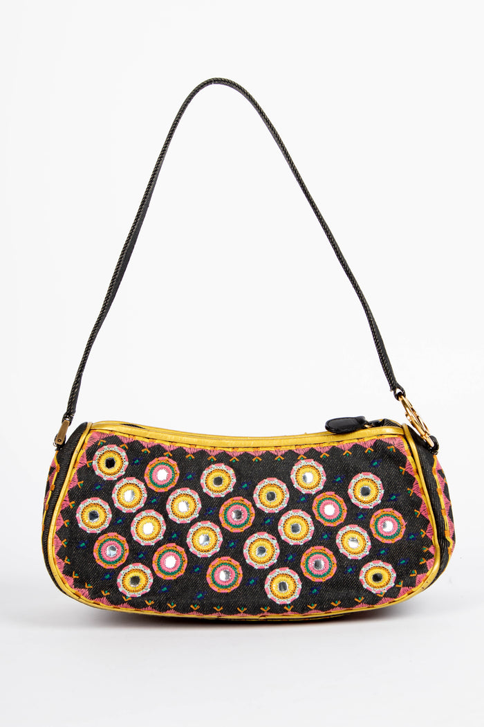 RARE 2000s Christian Dior John Galliano Embroidered Cadillac Shoulder Bag