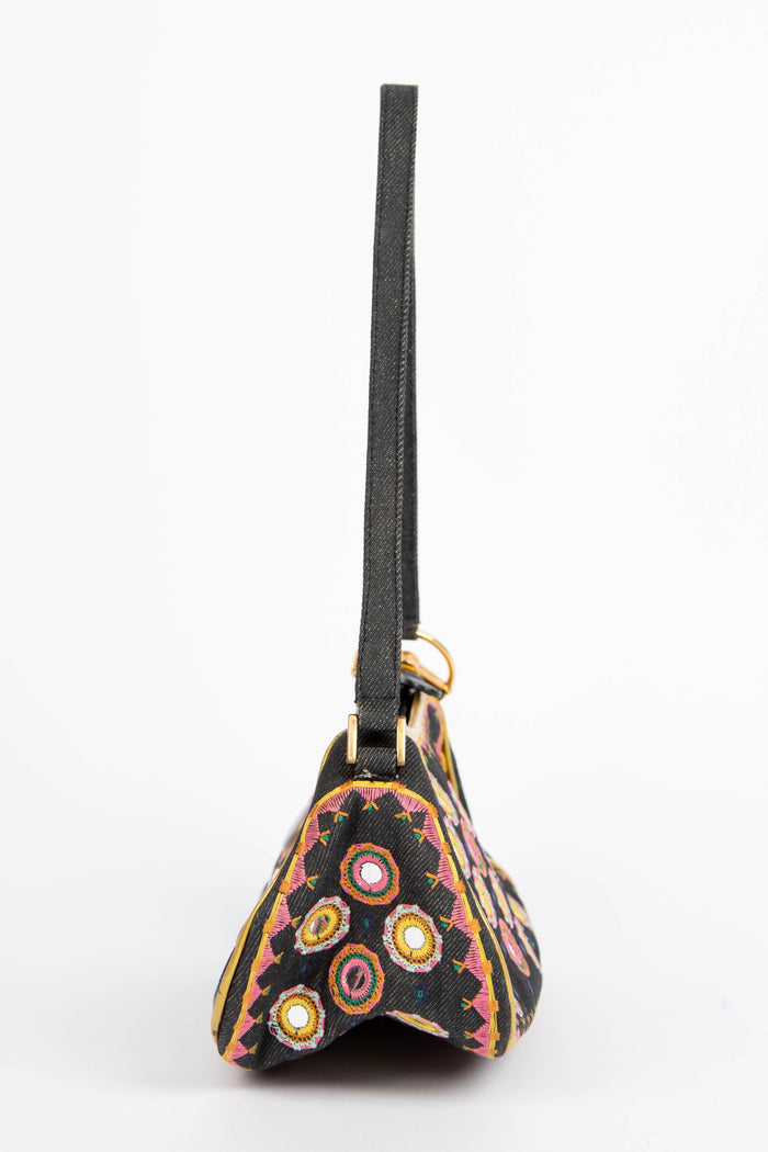 RARE 2000s Christian Dior John Galliano Embroidered Cadillac Shoulder Bag
