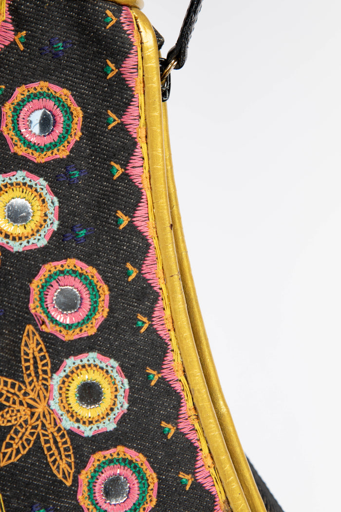 RARE 2000s Christian Dior John Galliano Embroidered Cadillac Shoulder Bag