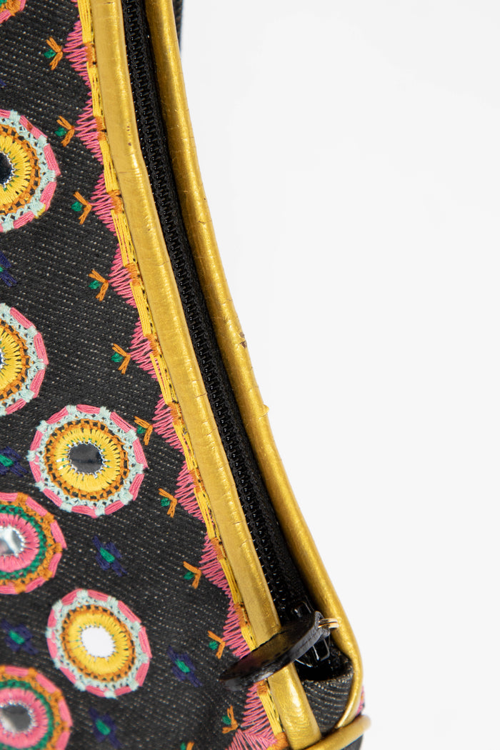 RARE 2000s Christian Dior John Galliano Embroidered Cadillac Shoulder Bag