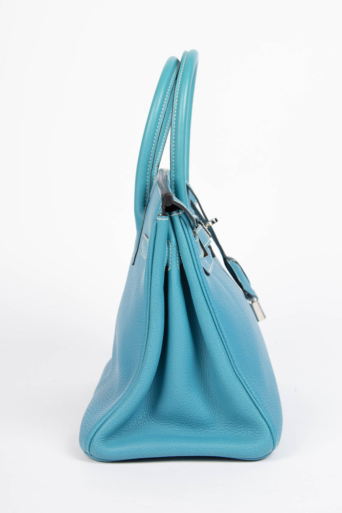 2003 Hermès Birkin 30cm in Blue Jean Togo Leather with Palladium Hardware