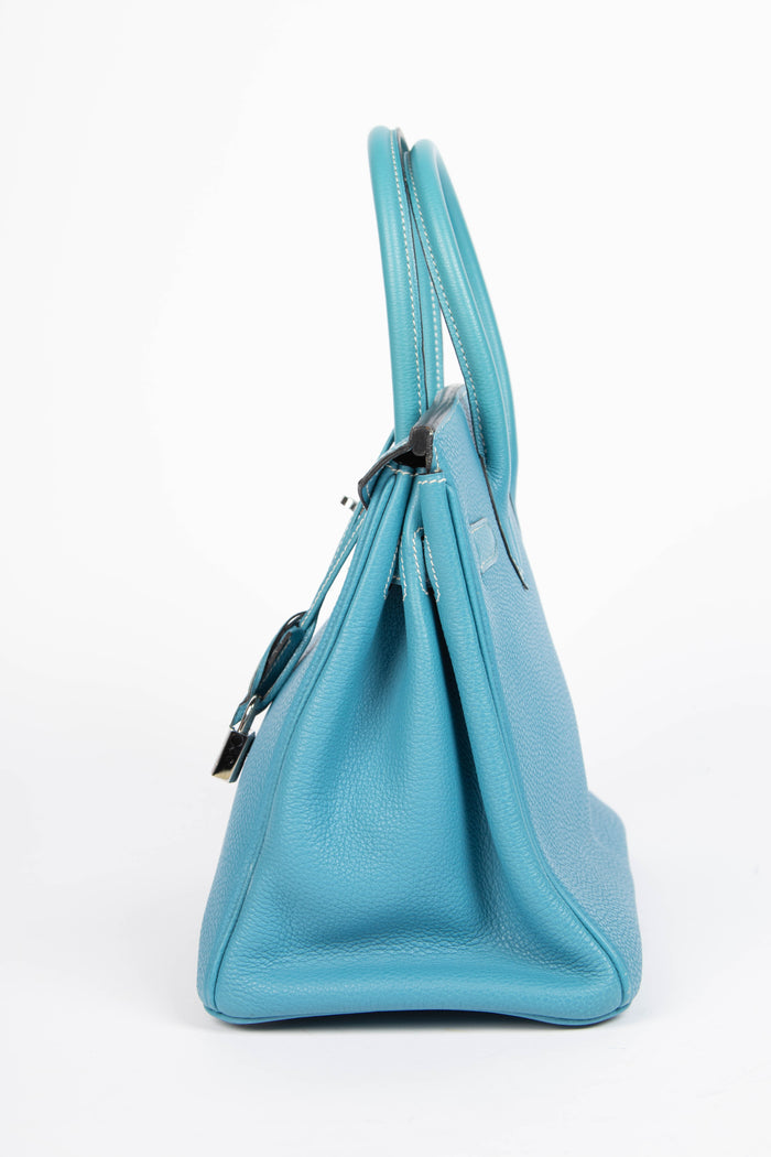 2003 Hermès Birkin 30cm in Blue Jean Togo Leather with Palladium Hardware