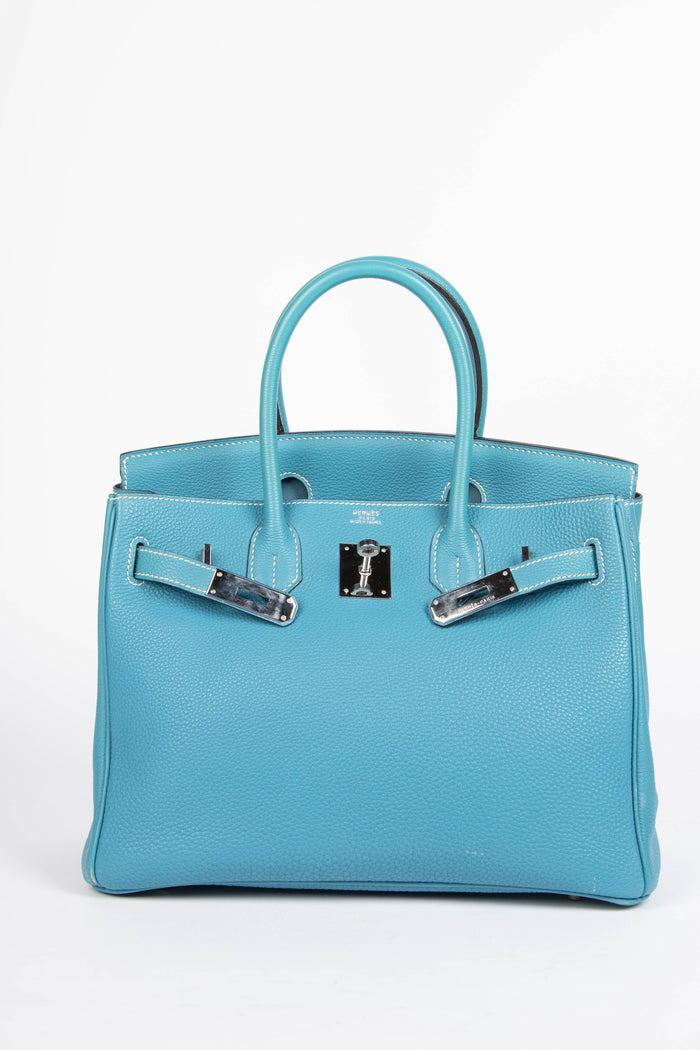 2003 Hermès Birkin 30cm in Blue Jean Togo Leather with Palladium Hardware