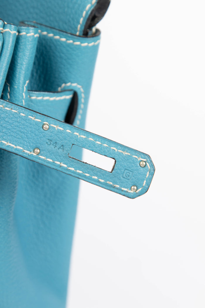 2003 Hermès Birkin 30cm in Blue Jean Togo Leather with Palladium Hardware