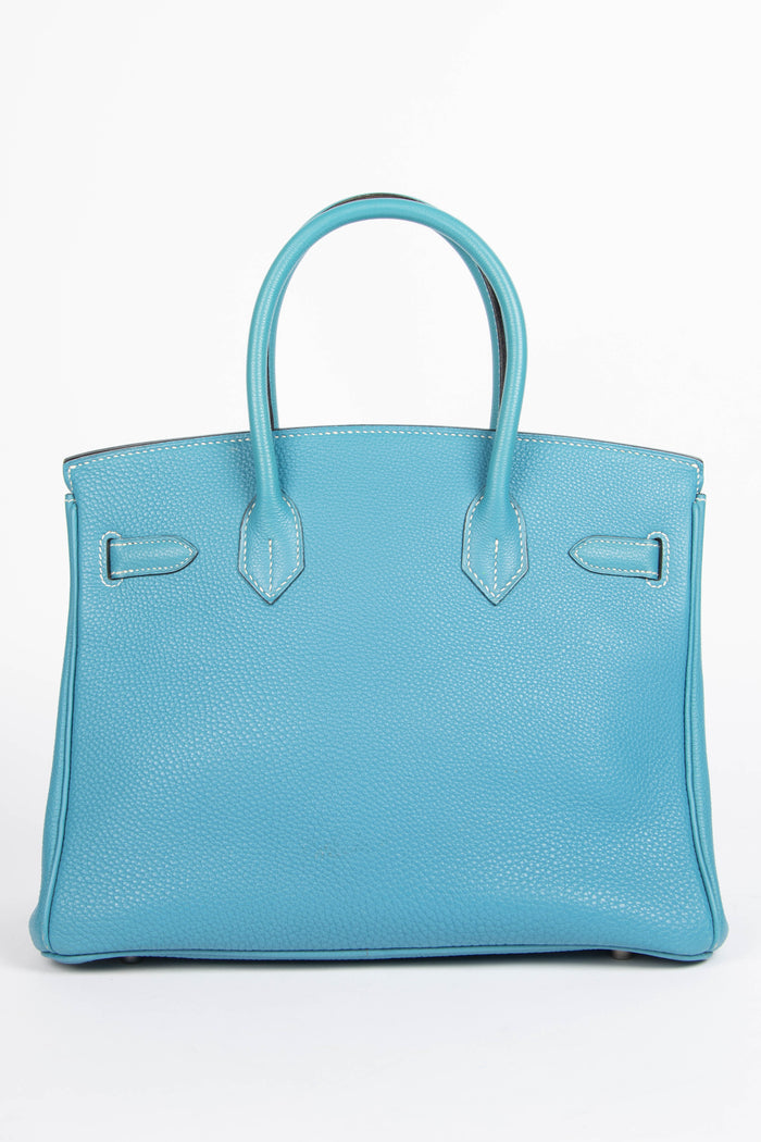 2003 Hermès Birkin 30cm in Blue Jean Togo Leather with Palladium Hardware