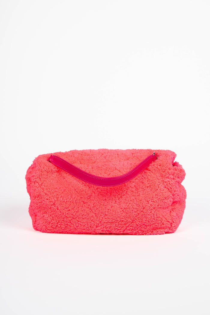 2019 Chanel Neon Pink Coco Beach Single Flap Shoulder Bag