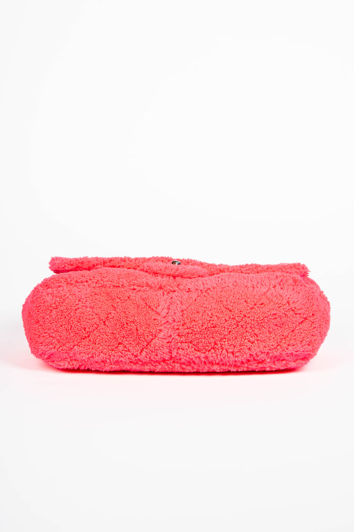 2019 Chanel Neon Pink Coco Beach Single Flap Shoulder Bag