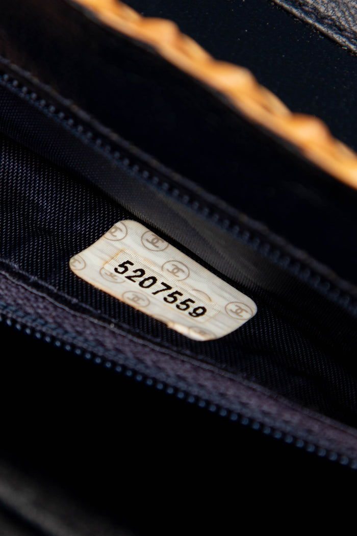 RARE 90s Chanel Denim Basket Crossbody Bag