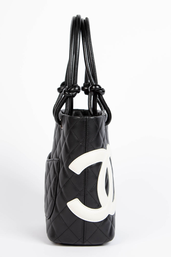 2000s Chanel Black Cambon Small Bucket Bag