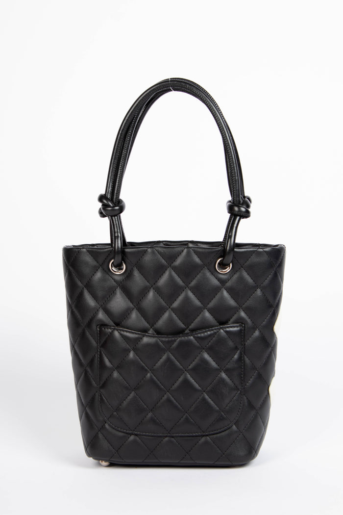 2000s Chanel Black Cambon Small Bucket Bag
