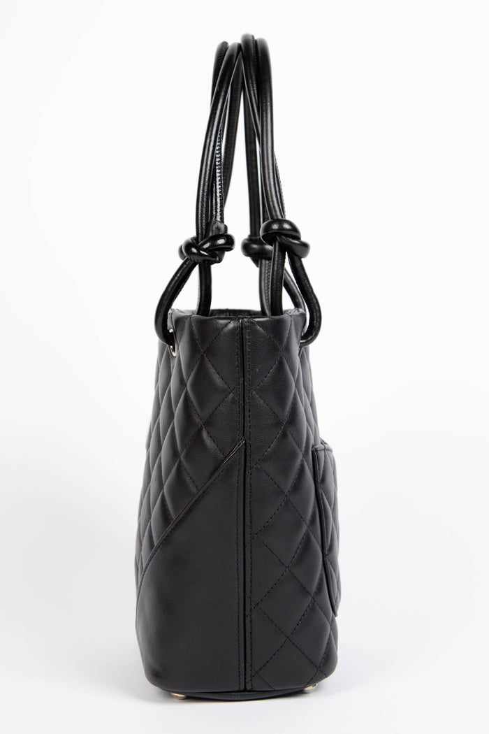 2000s Chanel Black Cambon Small Bucket Bag