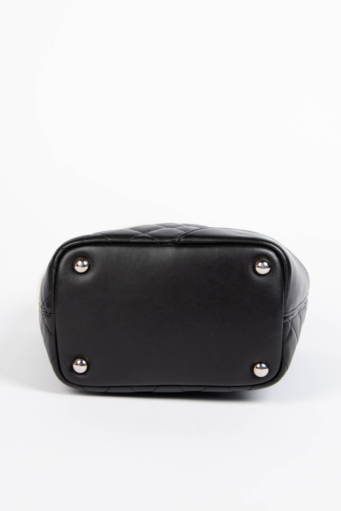 2000s Chanel Black Cambon Small Bucket Bag