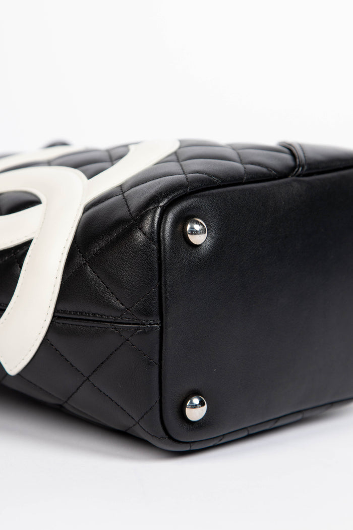 2000s Chanel Black Cambon Small Bucket Bag
