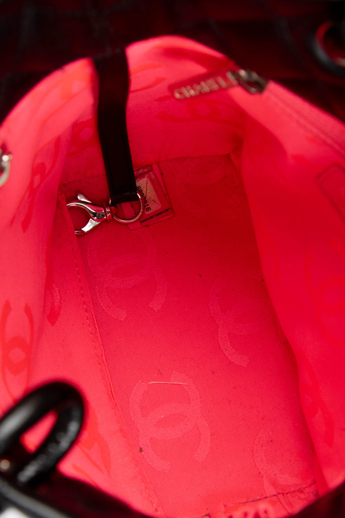 2000s Chanel Black Cambon Small Bucket Bag